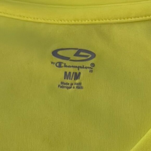 Champion Neon Yellow V-Neck L/S Shirt - Picture 2 of 7
